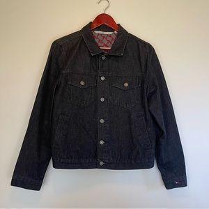 Men’s Tommy Hilfiger Denim Jean Jacket Black 100% Cotton Size Large (fits M+)